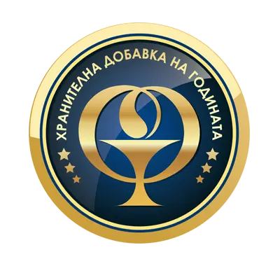 Бадж на награда за Хранителна добавка на годината за 2016 на Допелхерц Колаген 11.000
